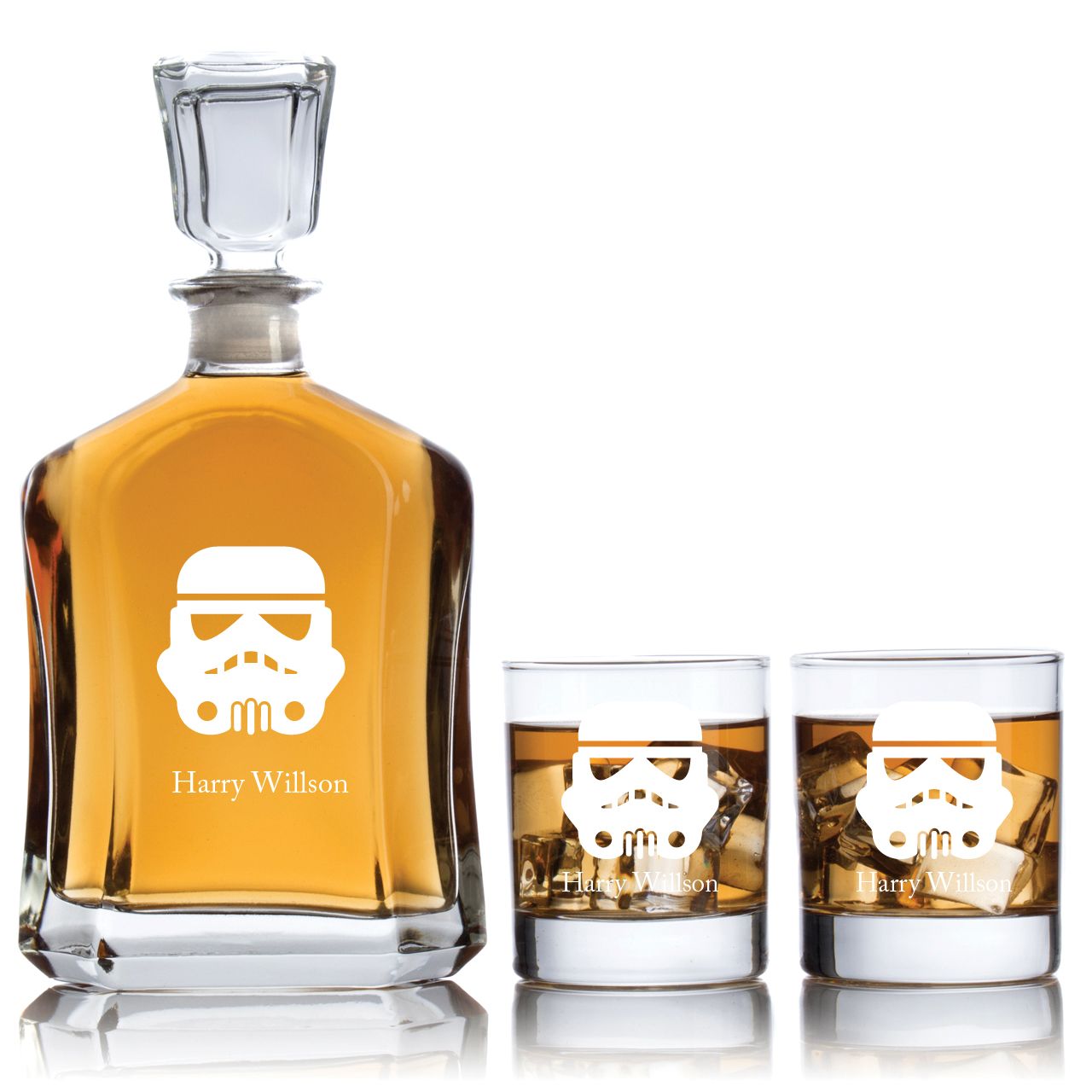Engraved Storm Trooper - Personalized Capitol Decanter Set with Old  Fashioned Whiskey Glasses - Promotional Products - Custom Gifts - Party  Favors - Corporate Gifts - Personalized Gifts