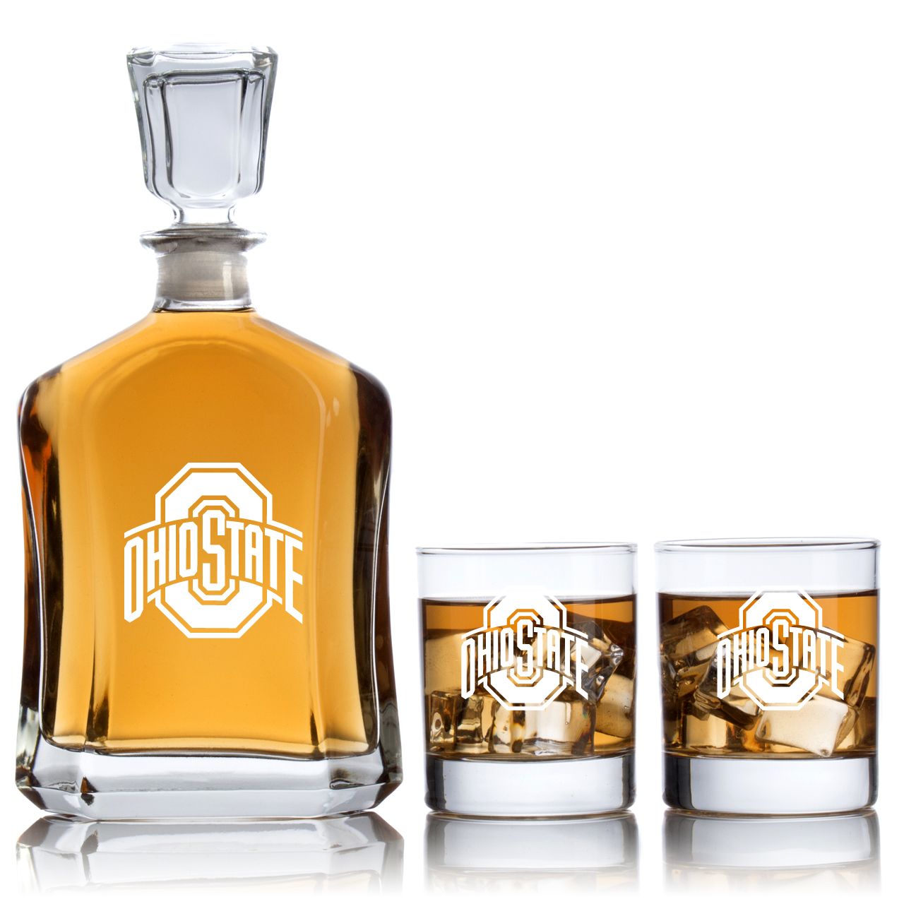 Engraved Ohio State Buckeyes - Personalized Crown Classic Decanter