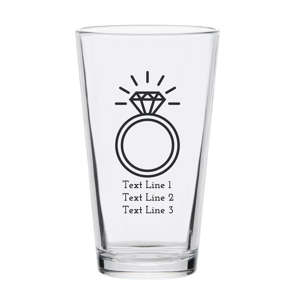 Personalized Beer Glasses - Diamond