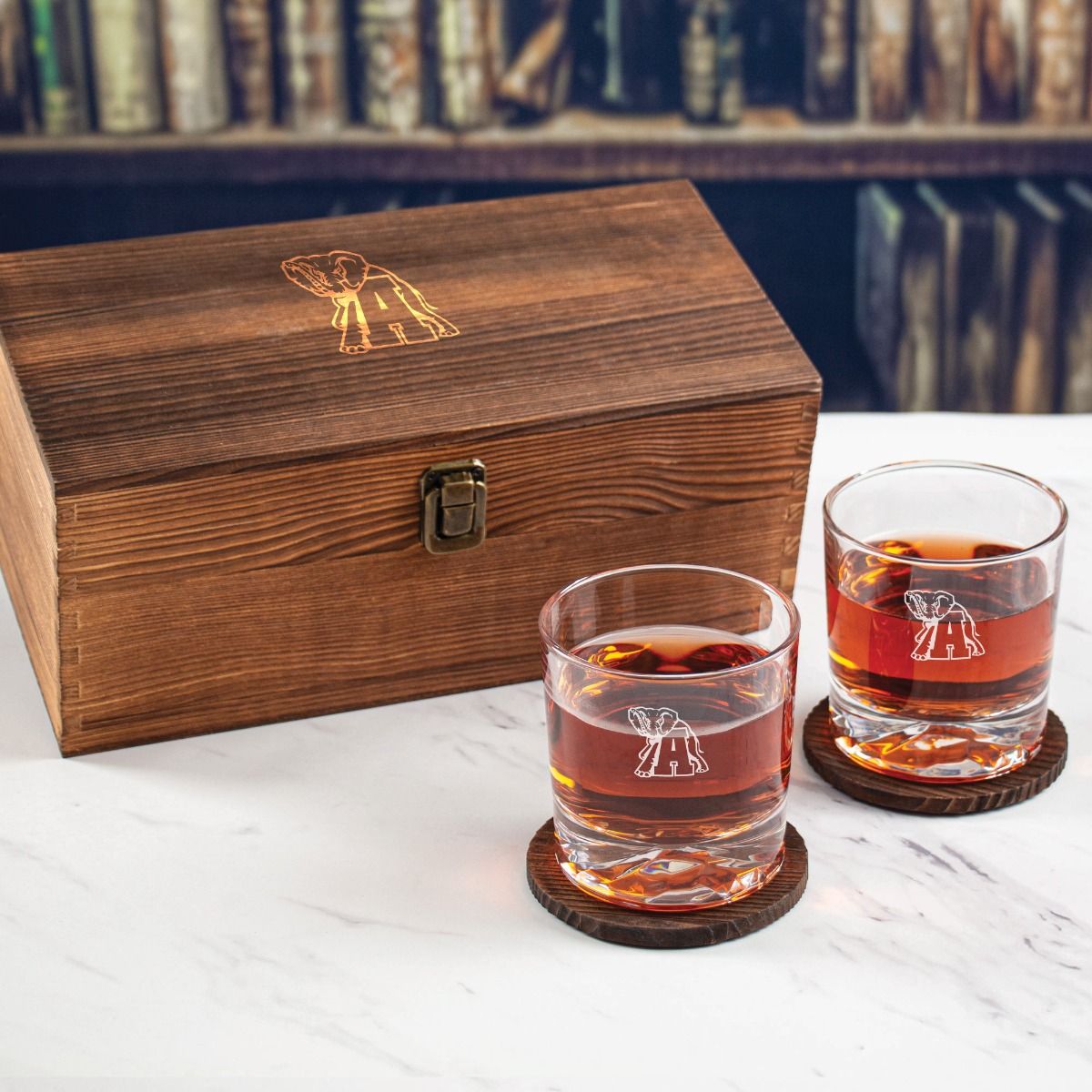 wood whiskey box